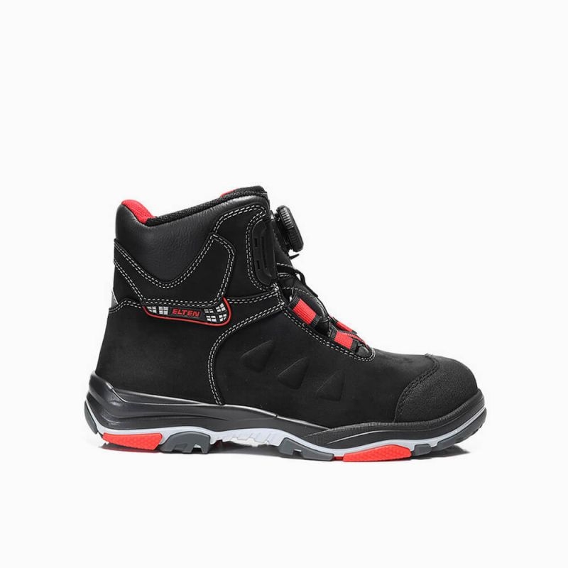 ELTEN-Footwear, S3-ERGO-ACTIVE-Arbeits-Berufs-Sicherheits-Schuhe, Hochschuhe, TILL Boa Mid, ESD, Fußtyp 1, schwarz