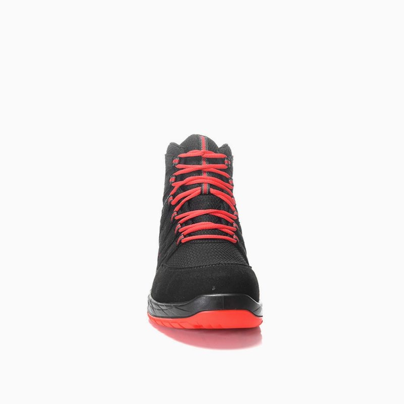 ELTEN Sicherheitsschnürstiefel, MADDOX Compo black-red Mid ESD S3S