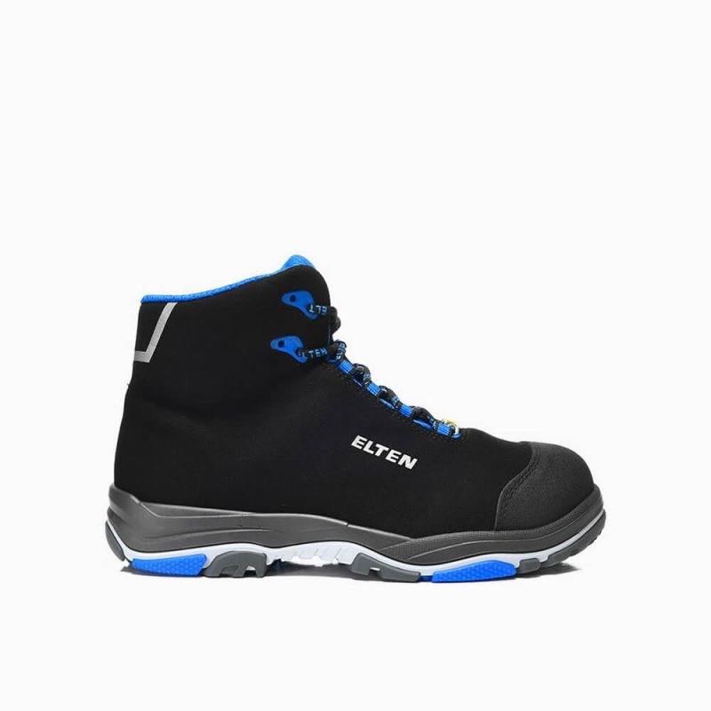 ELTEN-Footwear, S2-ERGO-ACTIVE-Arbeits-Berufs-Sicherheits-Schuhe, Halbschuhe, IMPULSE EA Mid, ESD, Fußtyp 3, blau