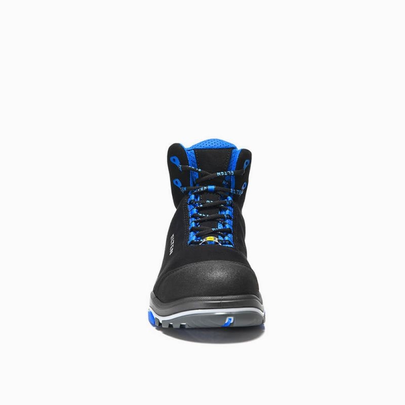 ELTEN-Footwear, S2-ERGO-ACTIVE-Arbeits-Berufs-Sicherheits-Schuhe, Halbschuhe, IMPULSE EA Mid, ESD, Fußtyp 3, blau