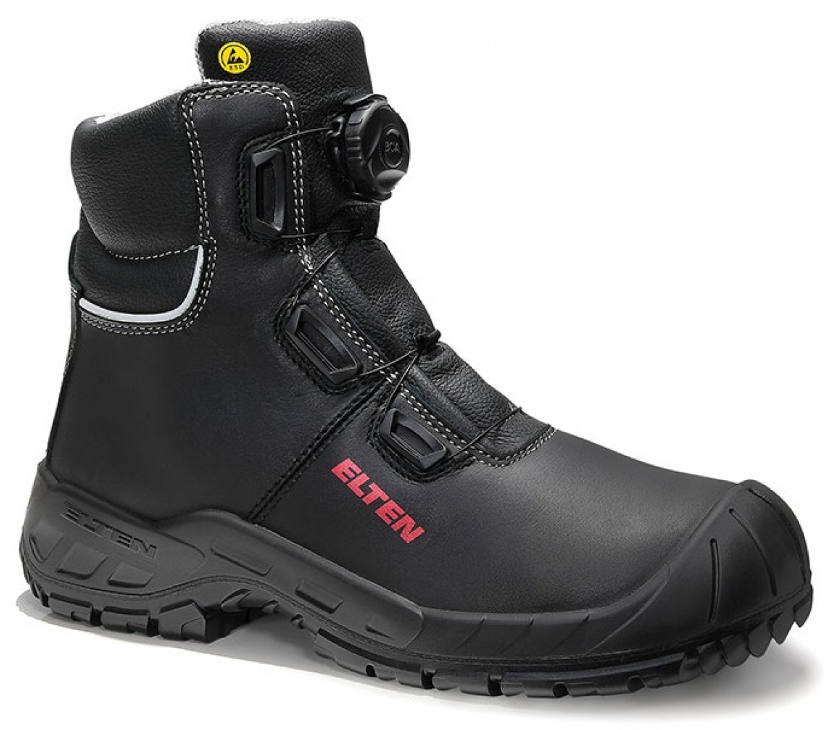 ELTEN-Footwear, S3-SAFETY GRIP-Arbeits-Berufs-Sicherheits-Schuhe, Hochschuhe, LAURENZO Boa Mid, ESD, schwarz