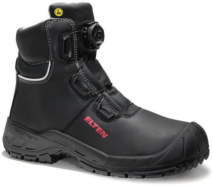 ELTEN-Footwear, S3-SAFETY GRIP-Arbeits-Berufs-Sicherheits-Schuhe, Hochschuhe, LAURENZO Boa Mid, ESD, schwarz