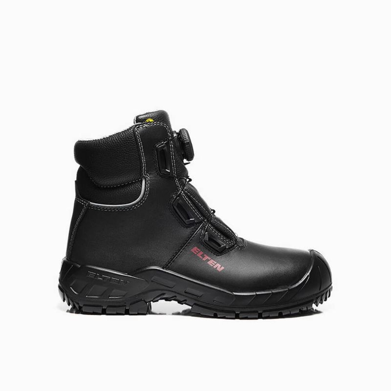 ELTEN-Footwear, S3-SAFETY GRIP-Arbeits-Berufs-Sicherheits-Schuhe, Hochschuhe, LAURENZO Boa Mid, ESD, schwarz