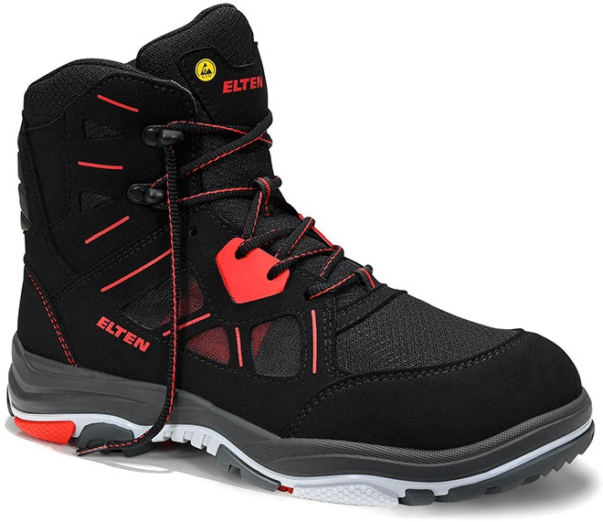 ELTEN-Footwear, S1P-ERGO-ACTIVE-Arbeits-Berufs-Sicherheits-Schuhe, Hochschuhe, ANTHONY Mid, ESD, Fußtyp 1, rot