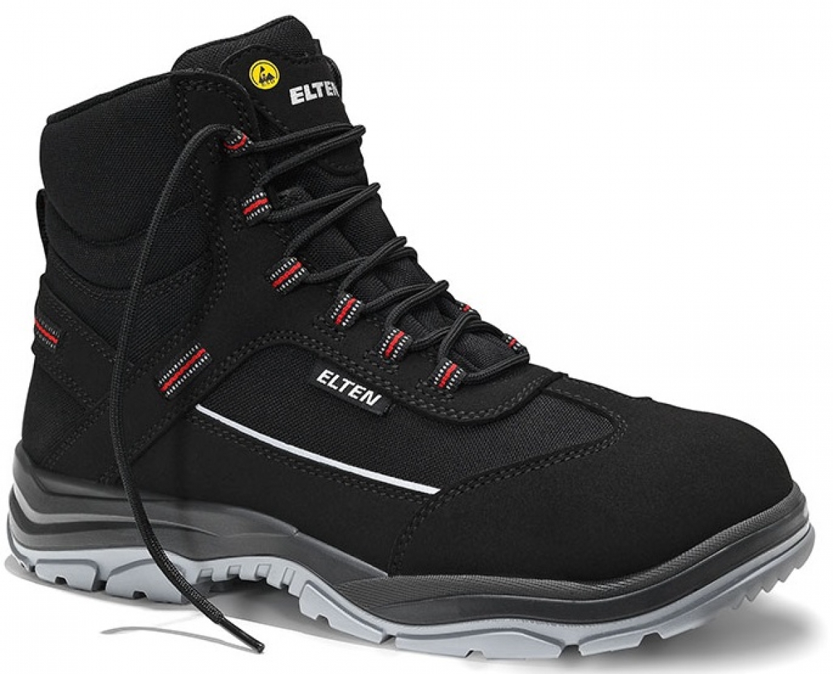 ELTEN-Footwear, S3-ERGO-ACTIVE-Arbeits-Berufs-Sicherheits-Schuhe, Hochschuhe, MATTHEW Mid, ESD, Futyp 2, schwarz