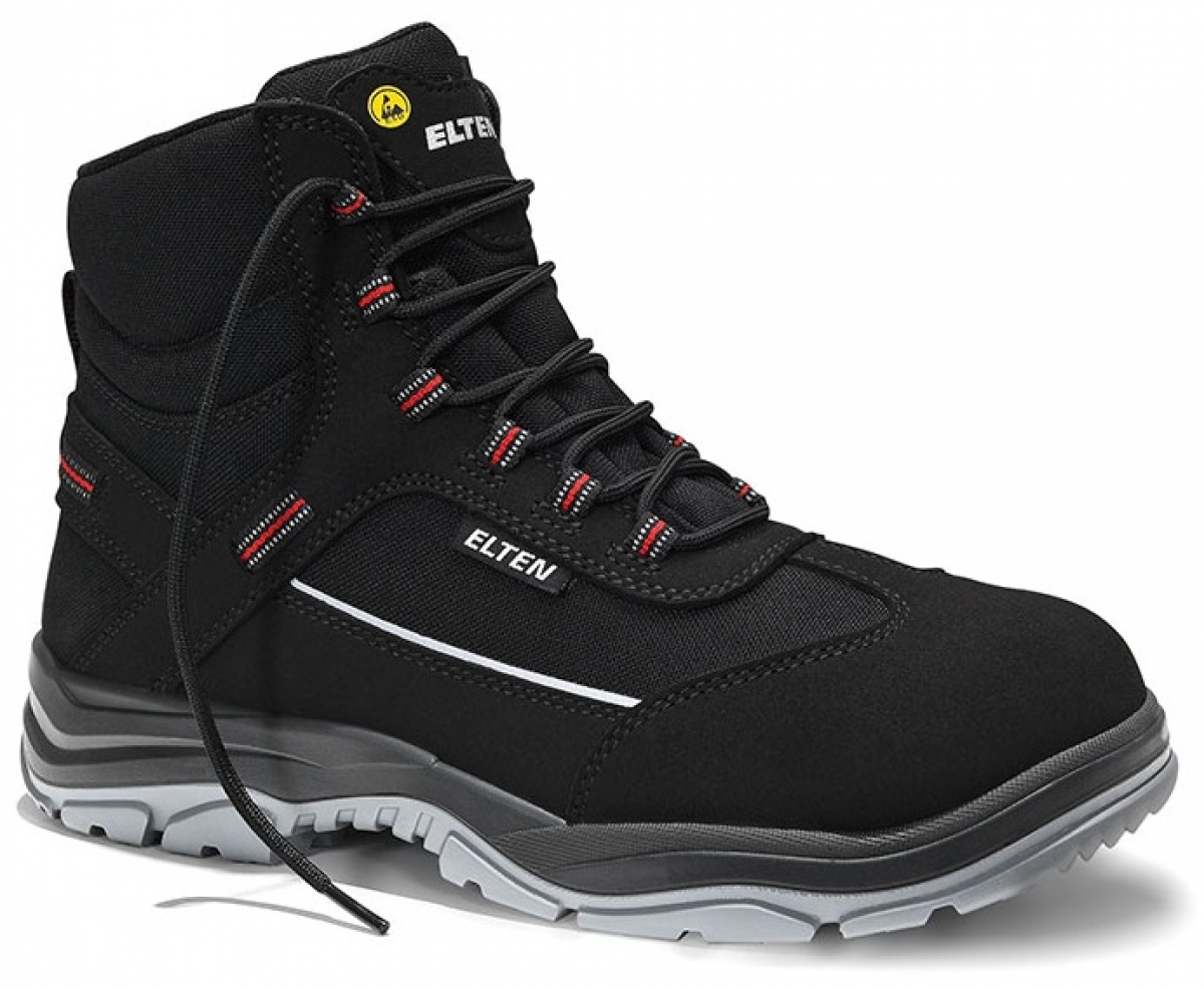 ELTEN-Footwear, S3-ERGO-ACTIVE-Arbeits-Berufs-Sicherheits-Schuhe, Hochschuhe, MATTHEW Mid, ESD, Futyp 3, schwarz