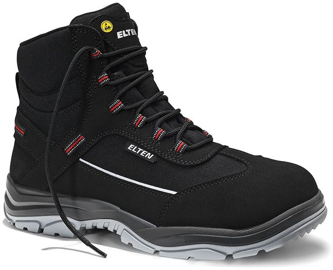 ELTEN-Footwear, S3-ERGO-ACTIVE-Arbeits-Berufs-Sicherheits-Schuhe, Hochschuhe, MATTHEW Mid, ESD, Fußtyp 3, schwarz