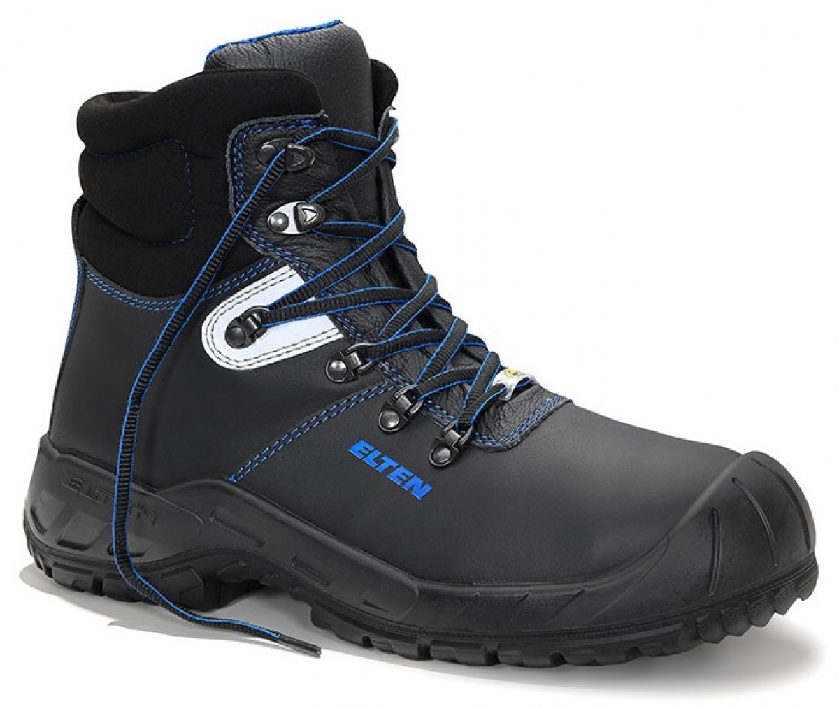 ELTEN-Footwear, S3-SAFETY GRIP-Arbeits-Berufs-Sicherheits-Schuhe, Hochschuhe, ALESSIO Steel Rubber Mid , ESD, schwarz
