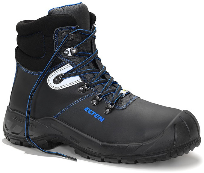 ELTEN-Footwear, S3-SAFETY GRIP-Arbeits-Berufs-Sicherheits-Schuhe, Hochschuhe, ALESSIO Steel Rubber Mid , ESD, schwarz