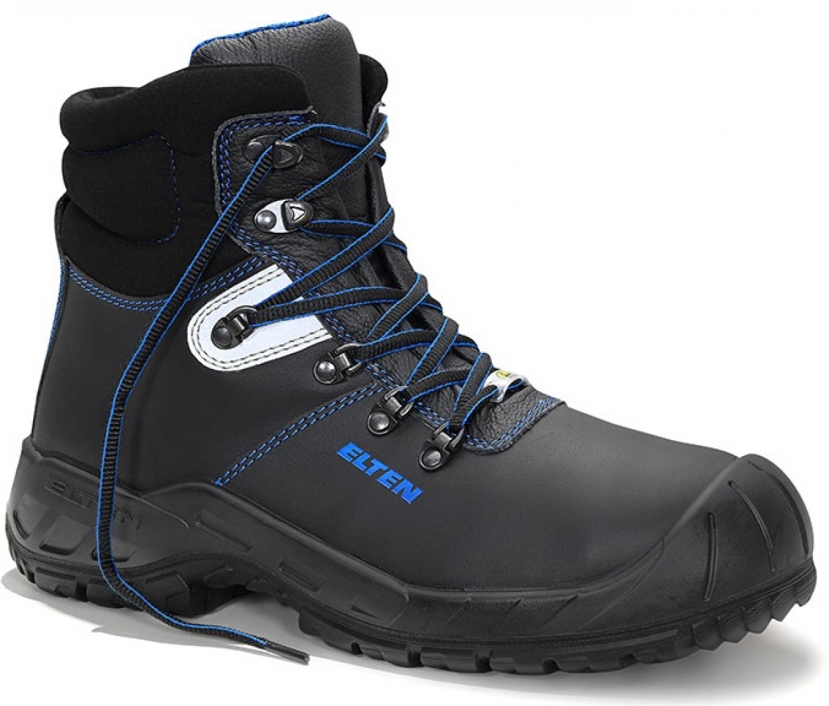 ELTEN-Footwear, S3-SAFETX GRIP-Arbeits-Berufs-Sicherheits-Schuhe, Hochschuhe, ALESSIO Steel Rubber XW Mid , ESD, schwarz
