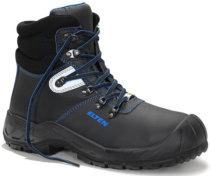 ELTEN-Footwear, S3-SAFETY GRIP-Arbeits-Berufs-Sicherheits-Schuhe, Hochschuhe, ALESSIO Steel Rubber XXW Mid , ESD, schwarz