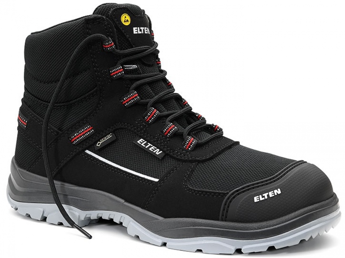 ELTEN-Footwear, S3-ERGO-ACTIVE-Arbeits-Berufs-Sicherheits-Schuhe, Hochschuhe, MATTHEW Pro GTX Mid , ESD, Futyp 1, schwarz