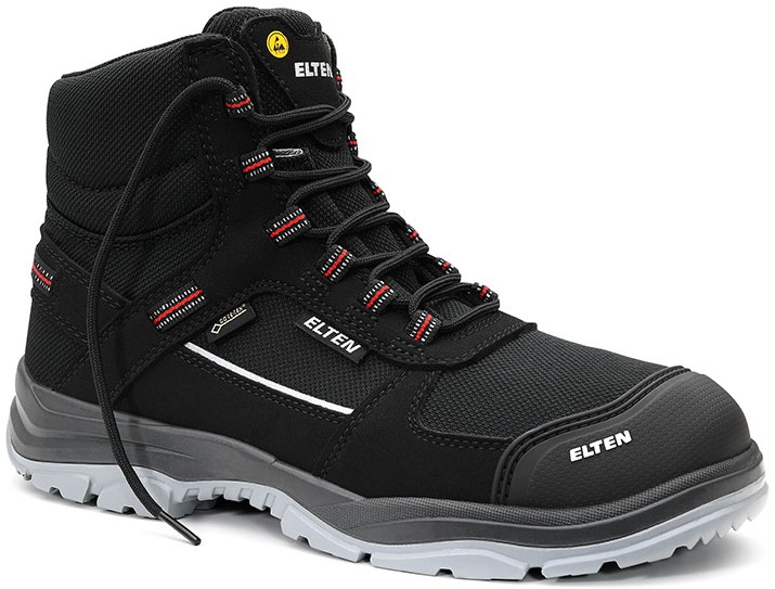 ELTEN-Footwear, S3-ERGO-ACTIVE-Arbeits-Berufs-Sicherheits-Schuhe, Hochschuhe, MATTHEW Pro GTX Mid , ESD, Fußtyp 1, schwarz