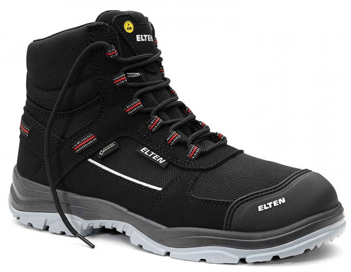 ELTEN-Footwear, S3-ERGO-ACTIVE-Arbeits-Berufs-Sicherheits-Schuhe, Hochschuhe, MATTHEW Pro GTX Mid , ESD, Futyp 3, schwarz