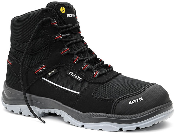 ELTEN-Footwear, S3-ERGO-ACTIVE-Arbeits-Berufs-Sicherheits-Schuhe, Hochschuhe, MATTHEW Pro GTX Mid , ESD, Fußtyp 3, schwarz