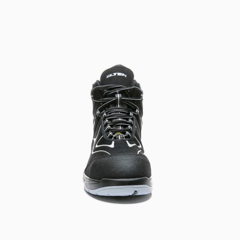 ELTEN-Footwear, S3-Arbeits-Berufs-Sicherheits-Schuhe, Hochschuhe, HORIZON MID, ESD, schwarz/grau