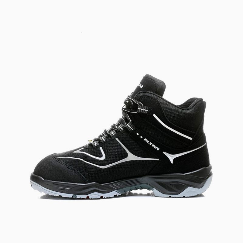 ELTEN-Footwear, S3-Arbeits-Berufs-Sicherheits-Schuhe, Hochschuhe, HORIZON MID, ESD, schwarz/grau