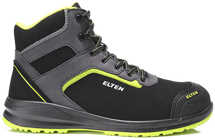 ELTEN-S3 Sicherheitshochschuhe, LOAN XXSports Pro black-lime Mid, ESD, schwarz/lime