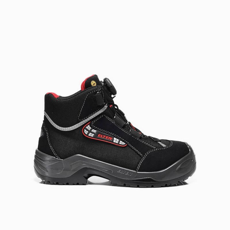 ELTEN-Footwear, S3-Arbeits-Berufs-Sicherheits-Schuhe, Hochschuhe, SANDER BOA ESD, schwarz