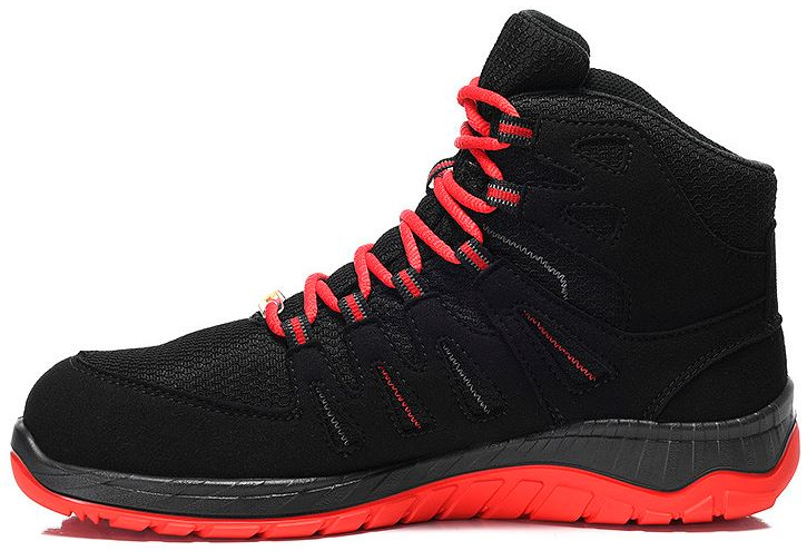 ELTEN-Footwear, S3-Arbeits-Berufs-Sicherheits-Schuhe, Hochschuhe, MADDOX GTX W Mid, ESD, CI schwarz-rot