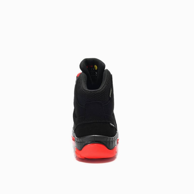 ELTEN-Footwear, S3-Arbeits-Berufs-Sicherheits-Schuhe, Hochschuhe, MADDOX GTX W Mid, ESD, CI schwarz-rot