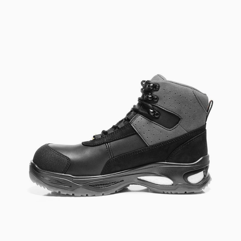 ELTEN-Footwear, S3-Arbeits-Berufs-Sicherheits-Schuhe, Hochschuhe, MILES MID ESD, schwarz/grau