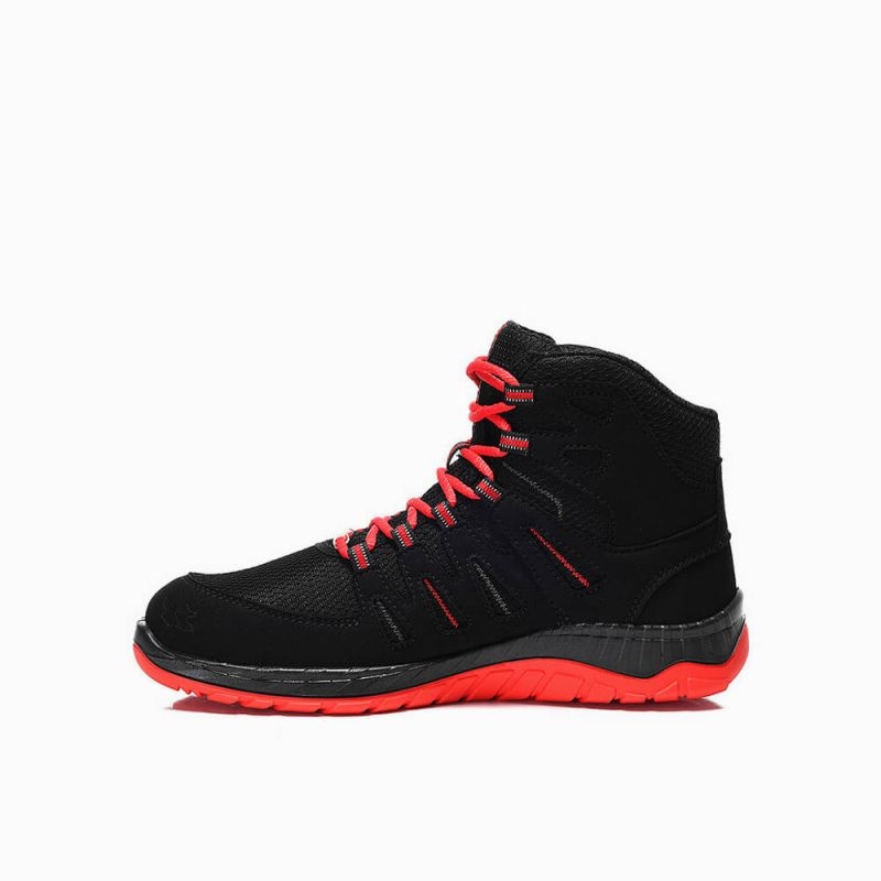 ELTEN-Footwear, S3-Arbeits-Berufs-Sicherheits-Schuhe, Schnürstiefel, MADDOX black-red Mid, ESD, schwarz/rot