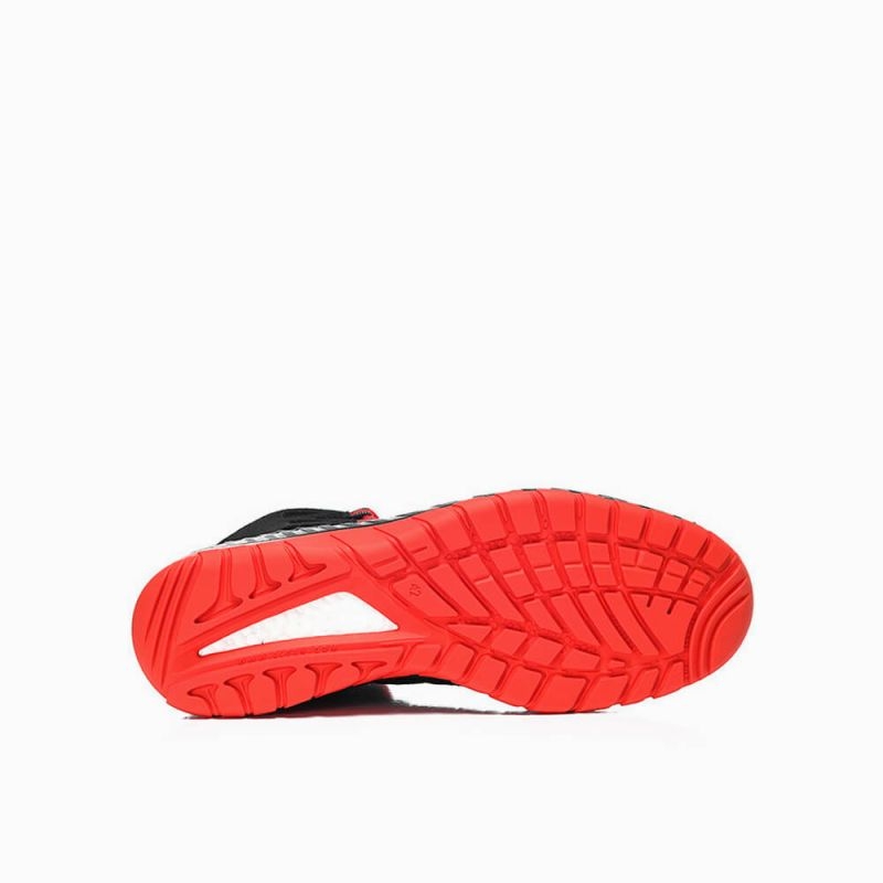 ELTEN-Footwear, S3-Arbeits-Berufs-Sicherheits-Schuhe, Schnürstiefel, MADDOX black-red Mid, ESD, schwarz/rot