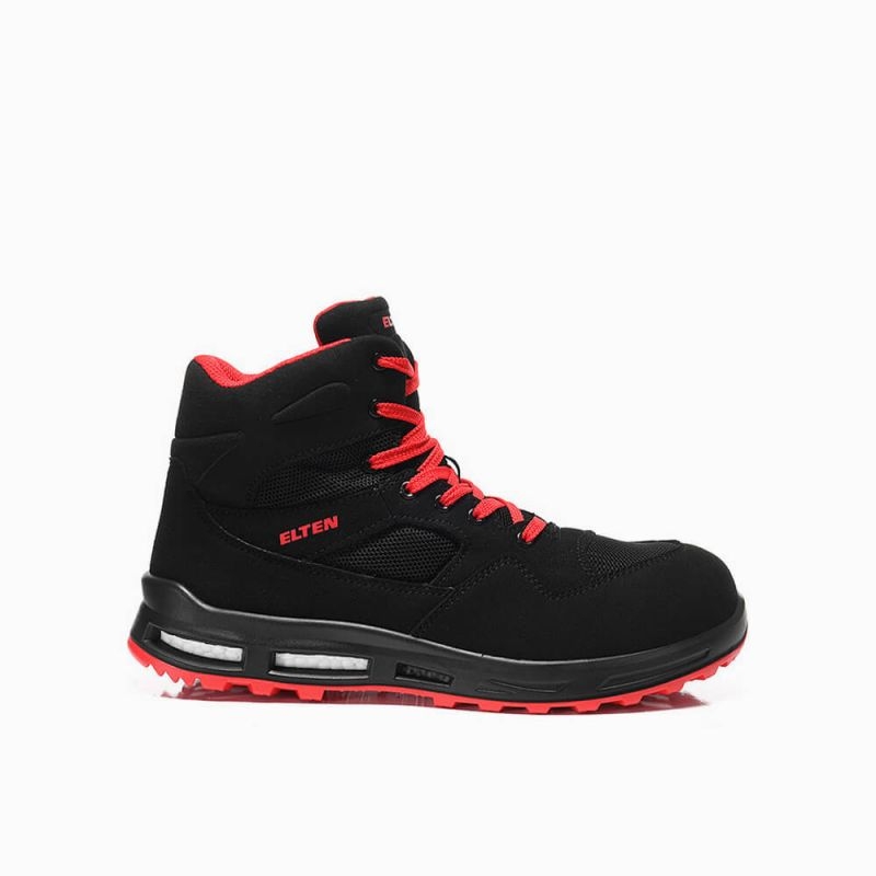 ELTEN-Footwear, S1P-Arbeits-Berufs-Sicherheits-Schuhe, Schnürstiefel, LAKERS XXT Mid, ESD, schwarz