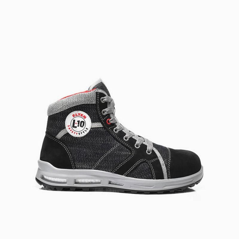 ELTEN-Footwear, S2-Arbeits-Berufs-Sicherheits-Schuhe, Schnürstiefel, SENSATION XXT Mid, ESD, schwarz