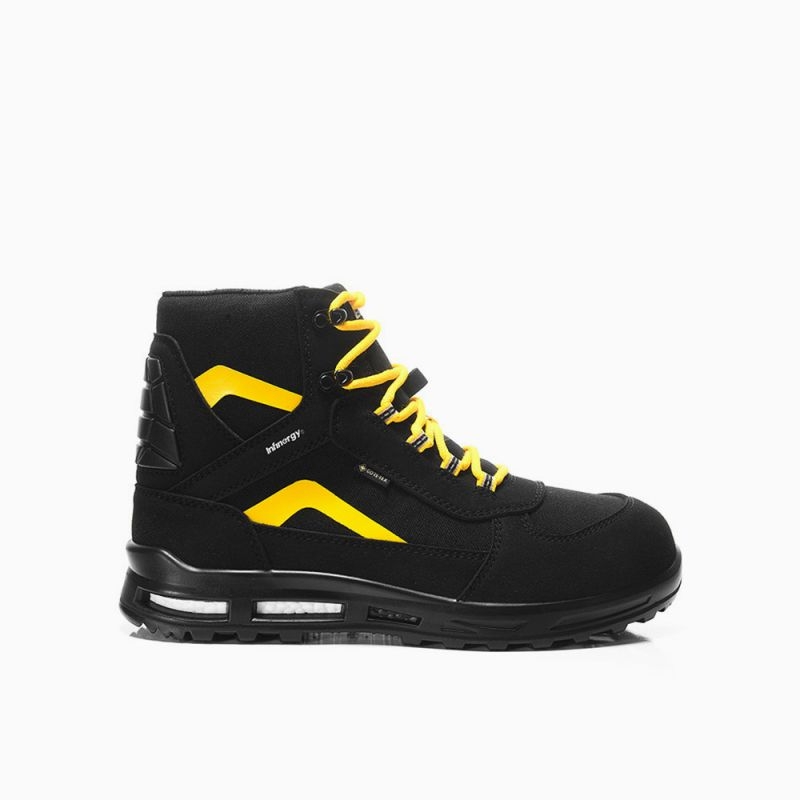 ELTEN-Footwear, S2-Sicherheitswinterstiefel, TIMOTHY GTX Mid, ESD, CI, schwarz/gelb