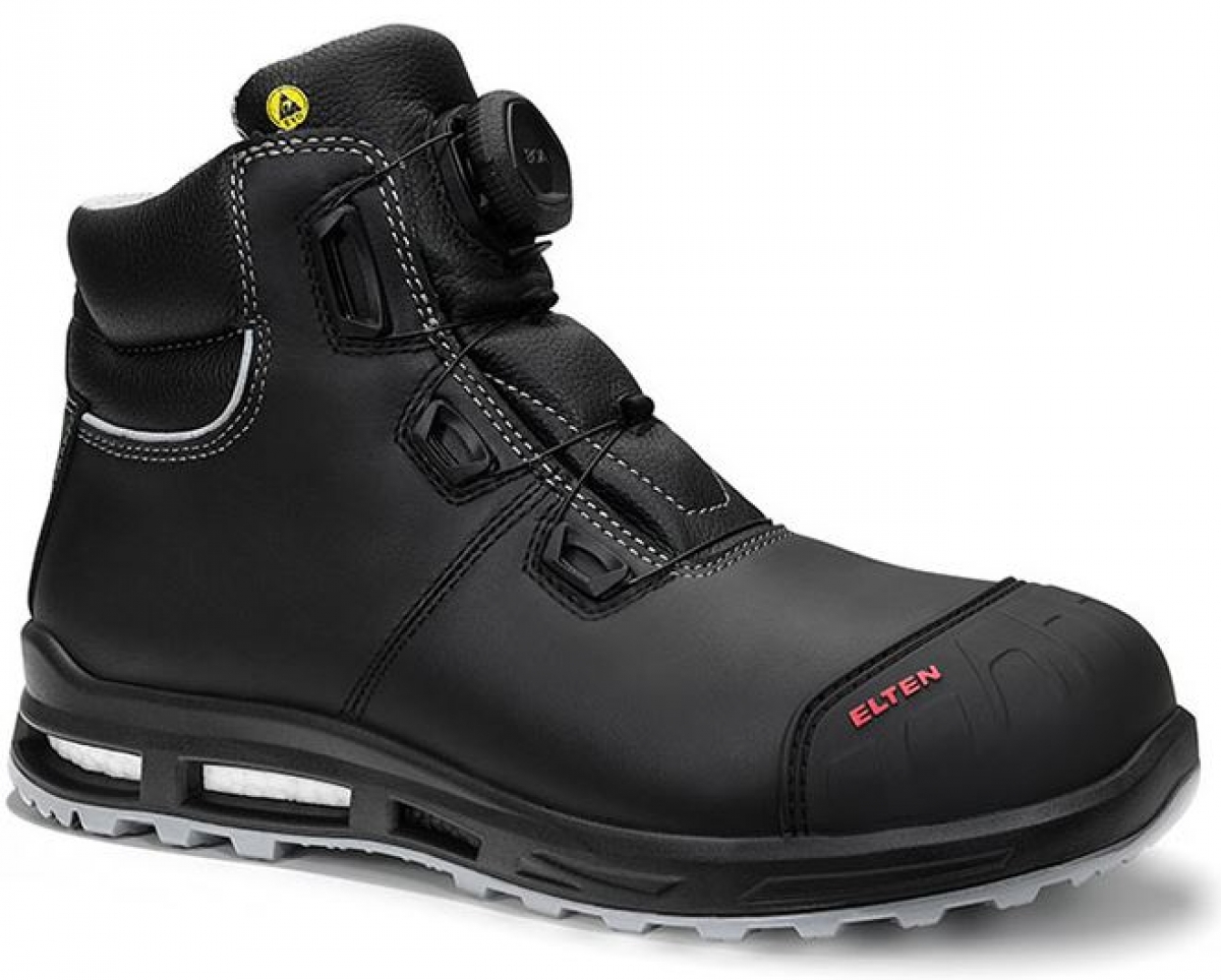 ELTEN-Footwear, S3-Arbeits-Berufs-Sicherheits-Schuhe, Schnrstiefel, REACTION XXT Pro BOA Mid, ESD, schwarz