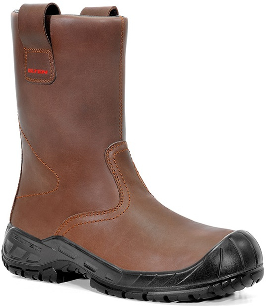 ELTEN-Footwear, S3-Arbeits-Berufs-Sicherheits-Schuhe, Winter-Schlupfstiefel, RIGGER BOOT ESD, CI, braun