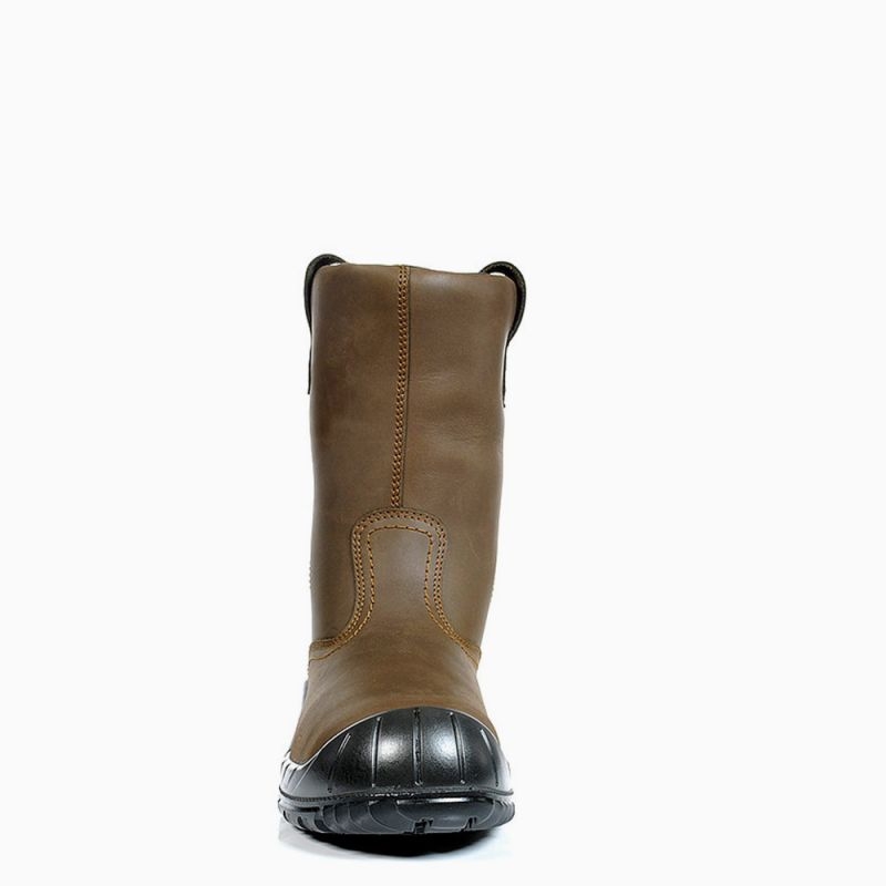 ELTEN-Footwear, S3-Arbeits-Berufs-Sicherheits-Schuhe, Winter-Schlupfstiefel, RIGGER BOOT ESD, CI, braun