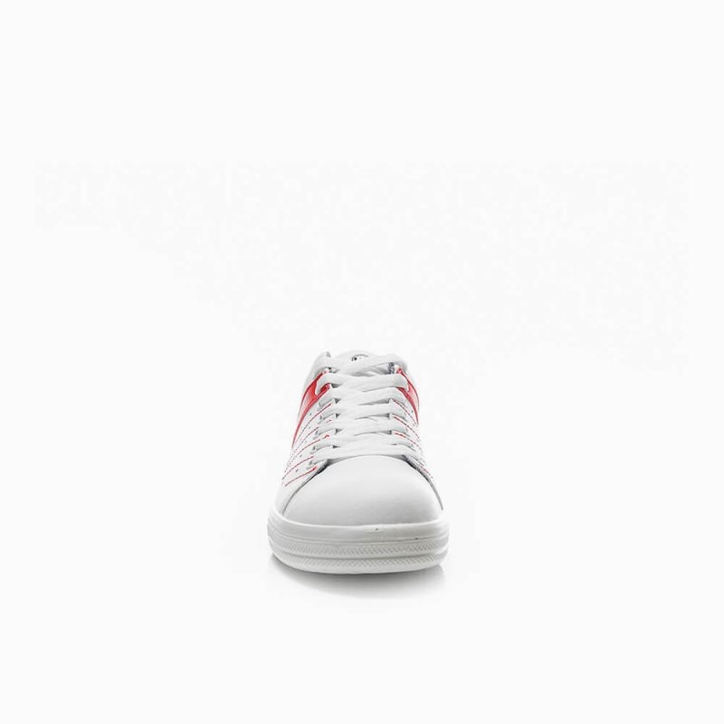 ELTEN-Footwear, O1-Berufsschuhe, NORRIS WHITE-RED LOW, halbhoch, ESD, rot/weiß