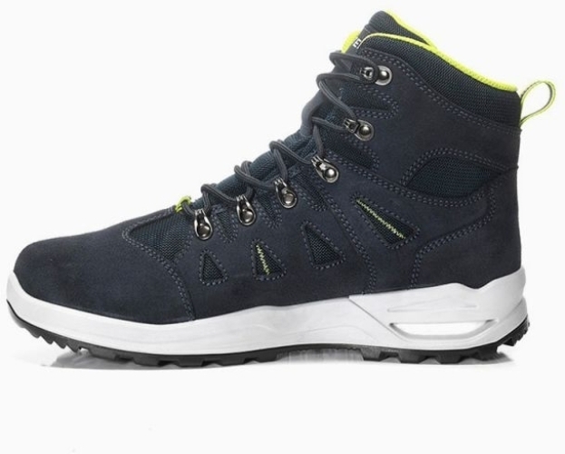 ELTEN-Berufsstiefel RILEY XXF GTX blue-lime Mid ESD O2 WR CI