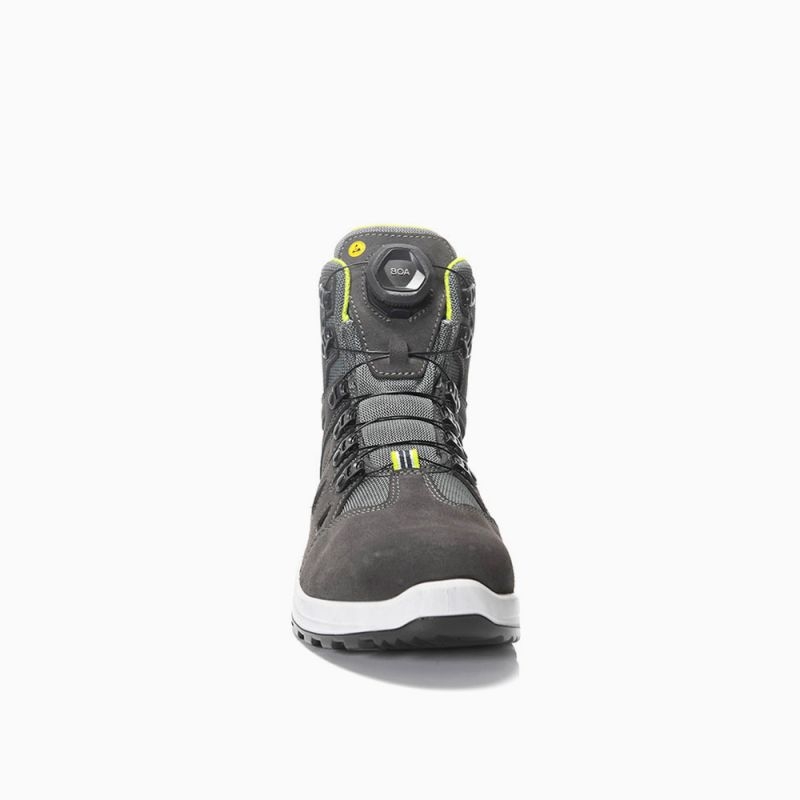 ELTEN-O2-Berufsstiefel, RILEY XXF BOA GTX grey-lime Mid ESD O2 WR CI