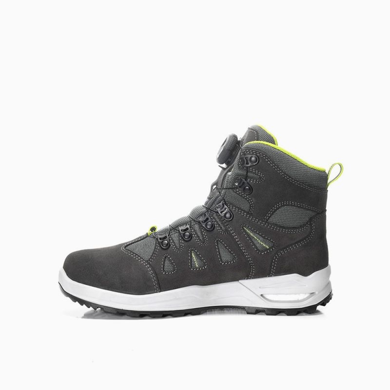 ELTEN-O2-Berufsstiefel, RILEY XXF BOA GTX grey-lime Mid ESD O2 WR CI