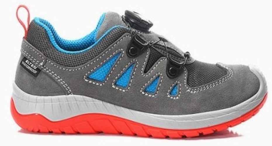 ELTEN-Halbschuhe MADDOX Kids Boa grey-red Low