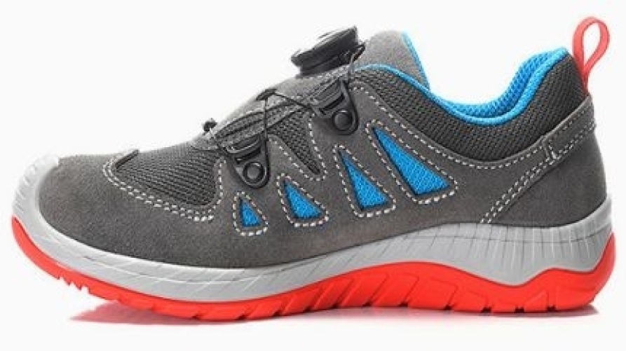 ELTEN-Halbschuhe MADDOX Kids Boa grey-red Low
