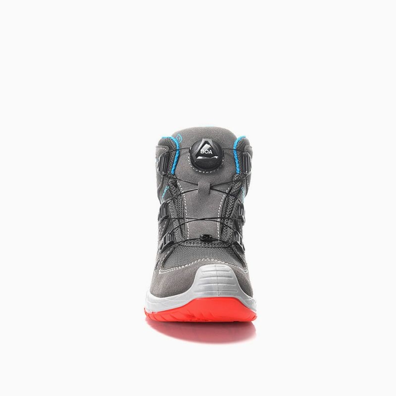 ELTEN-Stiefel MADDOX Kids Boa grey-red Mid
