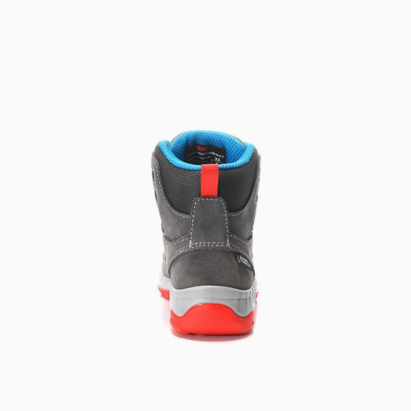 ELTEN-Stiefel MADDOX Kids Boa grey-red Mid