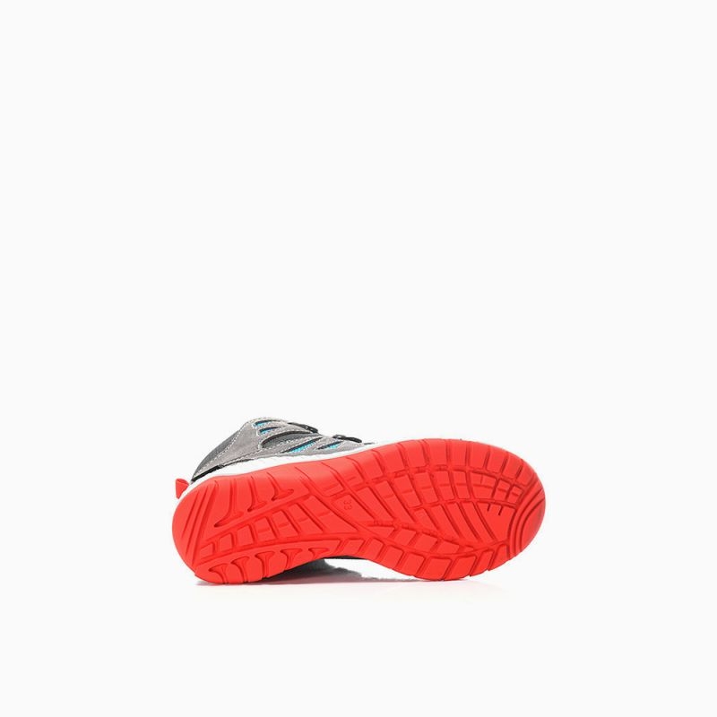 ELTEN-Stiefel MADDOX Kids Boa grey-red Mid