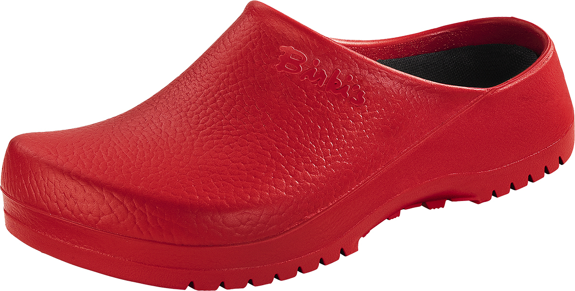 BIRKENSTOCK-Footwear, PU-OB-Arbeits-Berufs-Sicherheits-Clogs, Super Birki`, red