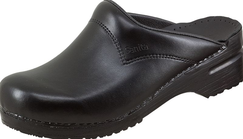 SANITA-Footwear, Arbeits-Berufs-Sicherheits-Clogs, PU-Clog, (1500314-2), schwarz