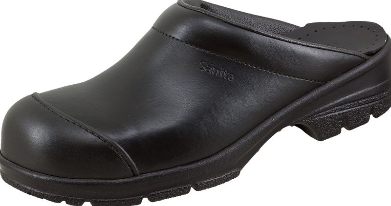 SANITA-Footwear, PU-SB-Clog, Arbeits-Berufs-Sicherheits-Clogs, mit Kappe, (1503010-2), schwarz