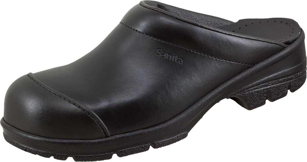 SANITA-Footwear, PU-SB-Clog, Arbeits-Berufs-Sicherheits-Clogs, mit Kappe, (1503010-2), schwarz