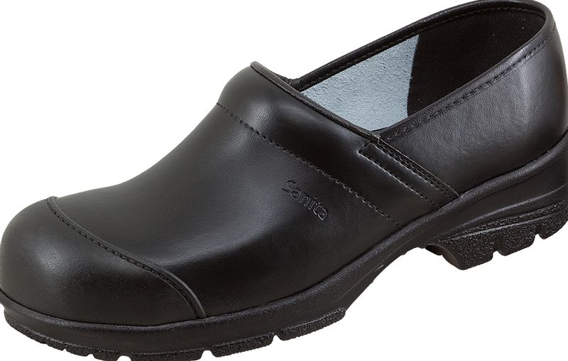 SANITA-Footwear, PU-S2-Clog, Arbeits-Berufs-Sicherheits-Clogs, mit Kappe, geschlossen, (1503020-2), schwarz