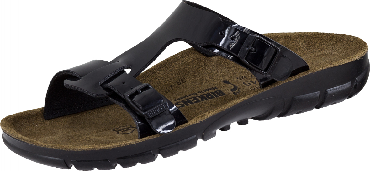 BIRKENSTOCK-Footwear, Arbeits-Berufs-Leder-Pantoletten, Pantolette Sofia` Lack, schwarz