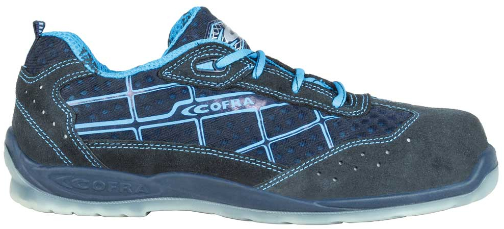 COFRA-Footwear, DIRAC S1P SRC, Arbeits-Berufs-Sicherheits-Schuhe, Halbschuhe, blau